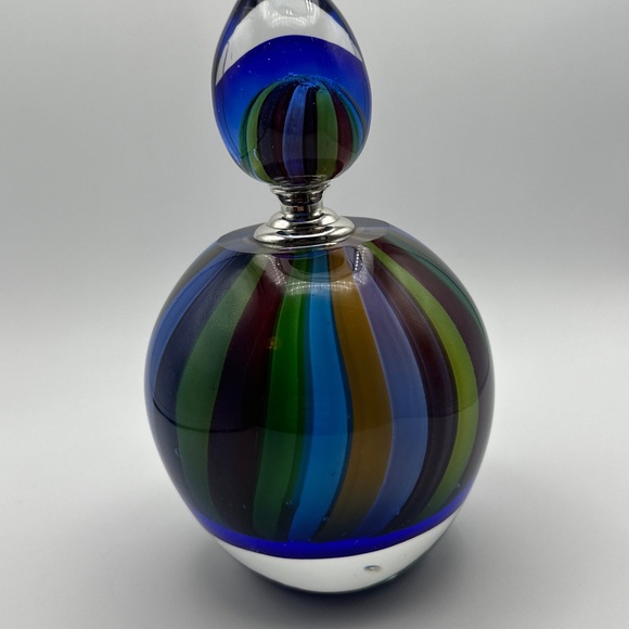 Vintage Italian perfume bottle with its original glass stopper, Murano glass - Picture 7 of 9